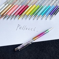 Vente en gros Stylo à bille en métal infusé avec pierres roulées en cristal d'améthyste Stylo promotionnel à copeaux de cristal naturel