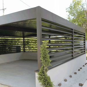 Abri de voiture fermé avec parois latérales, porte enroulable, abri de stockage sécurisé et verrouillable, structure en aluminium pour moto, garage, véhicule - Product Image 2
