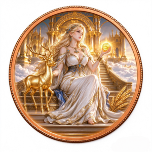 Monete Commemorative in Rame Puro, Monete Commemorative Artistiche Progettate con Deità e Divinità Mitologiche Norvegesi - Product Image 2