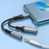 Convertidor de Tipo C a OTG, Adaptador de Audio de 3.5 mm, Carga Rápida, Adaptador de Altavoz Multifuncional OTG Aux para Computadora e Impresora