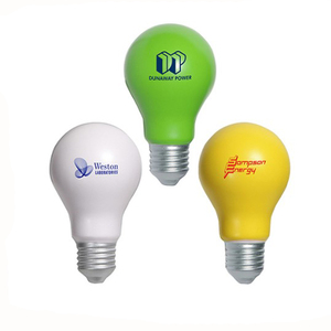 Pelota Antiestrés con Forma de Bombilla Personalizada con Logotipo, Pelota de Espuma de PU para Aliviar el Estrés, Juguete Antiestrés - Product Image 1