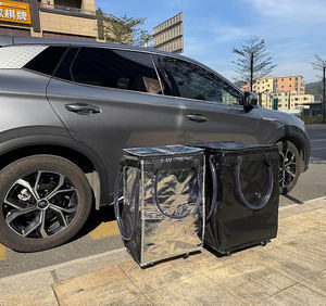 पहियों पर हल्के विशाल क्षमता पुनः प्रयोज्य किराने का बैग फोल्डेबल रोलिंग टोटे पीपी शॉपिंग ट्रॉली - Product Image 6