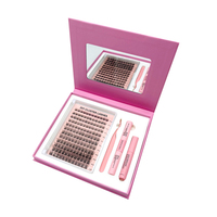 Fournisseur en gros de bouquets de cils à marque privée, kit de bouquets de cils personnalisés avec pointes, vente en gros