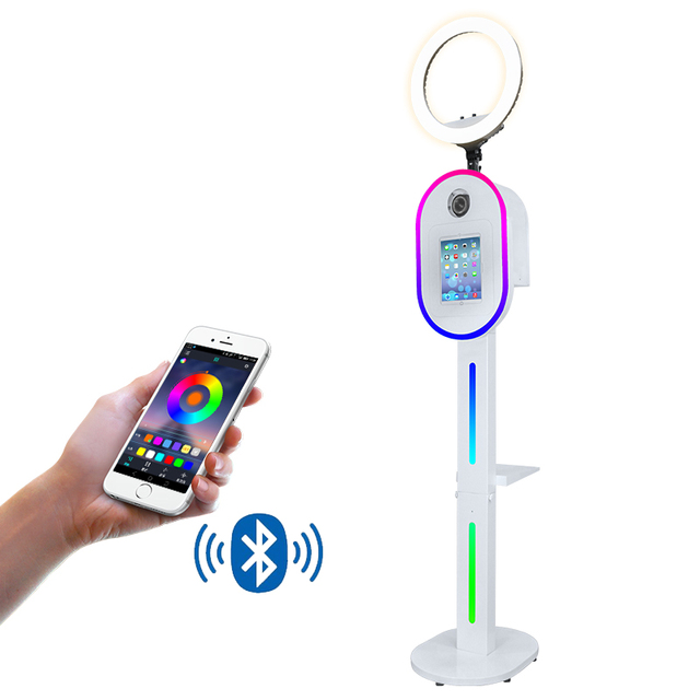 Portable Selfie iPad AI Photobooth Machine with Wedding Ring Light for Advertising & Equipment for Weddings & Events