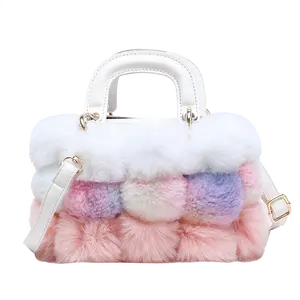 Faux Fur Soft Plush Clutch Bag Fashion Ladies Shoulder Crossbody Bags Luxury Purse And Handbags For Women