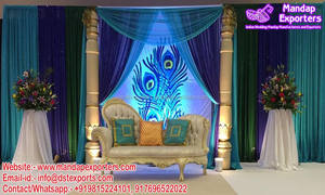 Árabe Heena función telón de fondo cortinas musulmán Mehndi etapa telón de fondo cortinas musulmán Mehndi función Fondo Decoración - Product Image 2