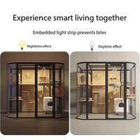 Grande cage pour chat DIY, villa pour chat, niche pour chat en bois massif avec verre panoramique, cage pour chat avec verre panoramique