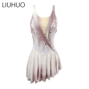Robe de patinage <span class=keywords><strong>artistique</strong></span> pour femmes, filles, adolescentes, compétitions, enfants, justaucorps rose, cadeaux de Noël multicolores - Product Image 1