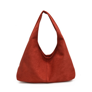 Wholesale Soft Suede <strong>Shoulder</strong> <strong>Bag</strong> Elegant PU Suede Handbag <strong>Slouchy</strong> Tote <strong>Bag</strong> OEM Vintage Chamois Leather Hobo <strong>Bags</strong> for Women - Product Image 4
