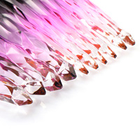 10 pièces clair acrylique poignée rouge/rose or maquillage pinceau ensemble en gros fard à paupières blush maquillage pinceau ensemble noir maquillage pinceaux ensemble