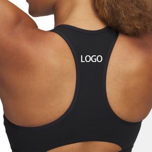 Tops courts pour femmes très vendus, tops courts à fermeture éclair sur le devant avec rembourrage intégré pour la poitrine, soutiens-gorge de sport respirants, Ropa Deportiva de soutiens-gorge pour femmes - Product Image 5