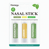 Bâtonnet nasal BoomBoom, sensation rafraîchissante, inhalateur aux huiles essentielles pures, menthe poivrée, lavande, arbre à thé, citron, congestion des sinus