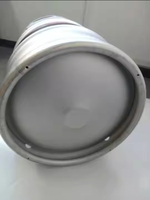 Baril de bière en acier inoxydable 304 de qualité alimentaire standard allemand KEG Din 50l Baril de bière d'occasion Fûts de bière 50L Baril pour le brassage de la bière pression
