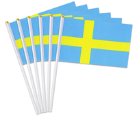 Événements sportifs produit Football joyeux Fans Bracelet coque de téléphone tricot chapeau étiquette Suède drapeaux nationaux