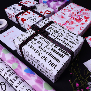 High Quality Wholesale 80g Valentine's Day Coated Silicone Virgin Art <b>Paper</b> 43*300cm Custom Gift <b>Wrapping</b> <b>Paper</b> <b>Roll</b> - Product Image 2