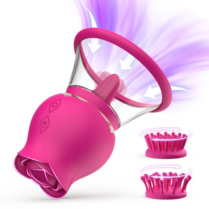 Vibratore a Forma di Rosa per Donne, Stimolatore Clitorideo, Dildo Vibrante con Lingua Vibrante per Punto G, 10 Modalità, Giocattoli Sessuali per Adulti - Product Image 5