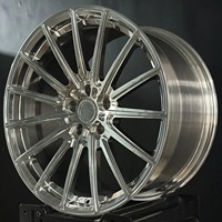 Jantes forgées sur mesure GW 17 18 19 20 22" 5x112 5x120 Argent brossé 15 rayons pour Audi RS3 RS4 RS5 RS6 BMW M2 M3, 6061-T6