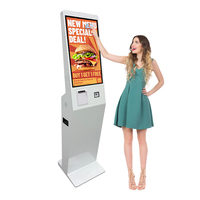 Kiosco de Autoservicio con Pantalla Táctil de 21.5 Pulgadas, Windows I3 I5 I7, para Restaurante, con Impresora