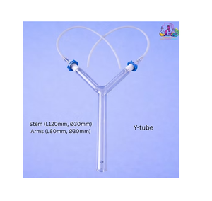 Conector en Y de Precisión, Brazos de 120 mm, Diámetro de 80 mm, Accesorio de Vidrio Borosilicato de 30 mm, Personalizable OEM, para Comportamiento Olfativo de Insectos - Product Image 3