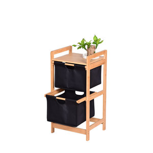<b>Cloth</b> Bag Storage <b>Rack</b> Black Canvas Rectangle Standing Type Laundry Basket Clothing Organizer - Product Image 4