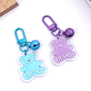 Novedad 2026: Llavero de acrílico con osito, colgante para mochila, accesorios DIY hechos a mano, campana colorida, adorno para coche/coche, muñeco. - Product Image 4