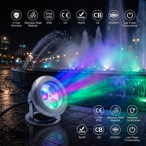 Projecteur LED Subaquatique Haute Efficacité pour Fontaine et Piscine - Conception Thermique Optimisée - PCB en Aluminium pour Dissipation Rapide de la Chaleur et Longue Durée de Vie - Product Image 1