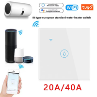 Nouveau contrôleur tactile en verre pour chauffe-eau EU, compatible avec l'application Tuya Smart Life, compatible avec Alexa et Google Home