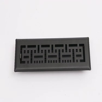 Grille d'aération décorative industrielle moderne pour sol, trou carré de 0,8 mm, noir givré, taille 2*10, pour système CVC