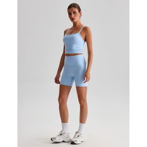 Women Two Piece Yoga <b>Set</b> Y Back Tank Top Matching High Waisted Shorts Seamless Active Wear For Gym Fitness Workout - Product Image 5