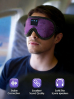 Masque de sommeil Bluetooth avec écouteurs sans fil, masque oculaire occultant 3D pour les dormeurs latéraux, voyages en avion, logo personnalisé accepté