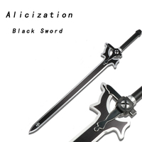 Pedang Hitam Kirito Sword Art Online, Replika Senjata Cosplay dari Kayu, Elucida, Aman dan Tidak Berbahaya