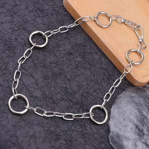 โซ่คาดเอวทรงเรขาคณิต สีเงินทิเบต สไตล์ฮิปฮอป สำหรับไนท์คลับ แฟชั่นสตรีทสไตล์ โซ่คาดเอวเส้นเดียว สีขาว K - Product Image 4