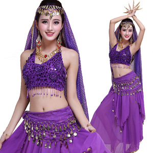 Jh222 mujeres árabe danza del vientre traje de boda Vestido de danza del vientre <span class=keywords><strong>ropa</strong></span> Mantilla rendimiento desgaste Fabarc indio Sexy 6 piezas - Product Image 5