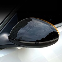 Coque de rétroviseur en ABS noir brillant et motif carbone, compatible avec Mercedes-Benz Classe C W206 C200 C260 C300 2022+