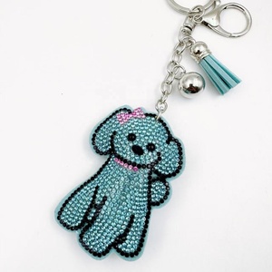 Llavero de Peluche Coreano con Diseño de Cachorro y Diamantes - Llavero de Perro Adorable con Incrustaciones de Diamantes - Product Image 5