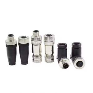 M12 Connector <strong>4</strong> Pin Right Angle Waterproof Male Female Plug Field Installation <strong>Assembly</strong> <strong>Code</strong> Compatible - Product Image 1