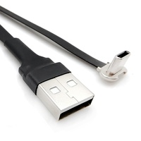 Cable flexible plano FPC en ángulo USB Tipo C a USB 2.0, bidireccional, para carga y sincronización de datos, 2A, 4 pines, 150-200mm, para transferencia de datos