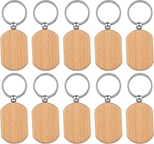 Custom logo Trending Hexagon Wood Keychains Unfinished Beech <b>Blanks</b> Iron <b>Rings</b> Laser Pyrography Crafts DIY Promotional Gifts - Product Image 1