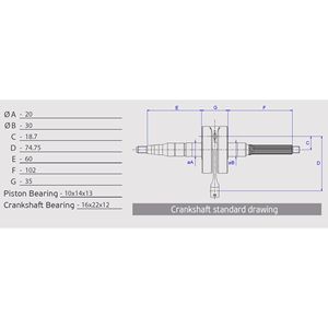 ATHENA Crankshaft Italy Origin Pin Diameter 10mm - Product Image 2