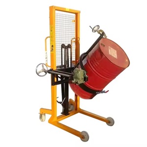 재료 운반 고급형 수동 용량 <span class=keywords><strong>350kg</strong></span> 이동식 휴대용 오일 드럼 핸들러 배럴 캐리어 리프터 트롤리 트럭 - Product Image 4