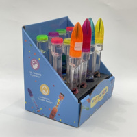 Stylos à mouvement liquide en forme de stylo, minuteur liquide, jouets sensoriels apaisants, accessoires de bureau et scolaires, vente en gros en boîte PDQ