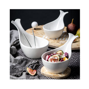 Beluga-juegos de vajilla en forma de cola para boda, cuencos de sabor para salsa de inmersión, cerámica, condimentos - Product Image 1
