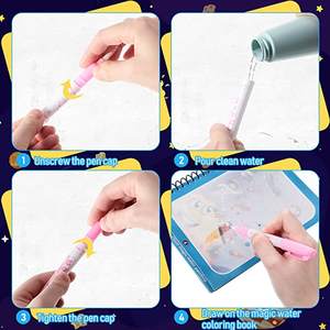 หนังสือวาดภาพแบบนำกลับมาใช้ใหม่ได้,หนังสือวาดภาพน้ำสมุดระบายสีใช้ซ้ำได้สำหรับเด็กของเล่นของขวัญเพื่อการศึกษา - Product Image 5