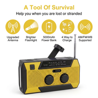 Radio Meteorológica AM FM de 5000 mAh con Carga Rápida, Alarma SOS, Luz de Lectura, Material Plástico, Calidad Confiable