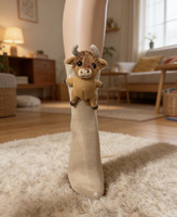 Chaussettes d'animaux de Noël en tricot, motif crocodile, antidérapantes, chaudes, en mélange de polycoton, thermiques, pour la maison et le sommeil, pour femmes et hommes