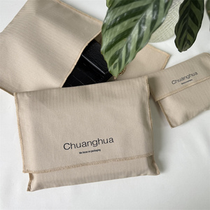Bolsa de Regalo de Tela Reutilizable con Logotipo Personalizado, Bolsa de Sarga de Algodón con Solapa para Ropa, Zapatos, Bolsos y Cosméticos - Product Image 2