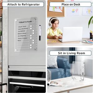 Tablero de Planificación de Tareas Magnético Acrílico para Niños y Adultos, Lista de Tareas Diarias - Product Image 4