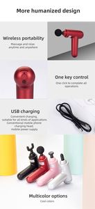 Pistolet de massage musculaire à vibration profonde sans fil GuangTong avec capteur de pression, moteur à balais, contrôle de la vitesse à 6 niveaux, 4 têtes de massage - Product Image 3