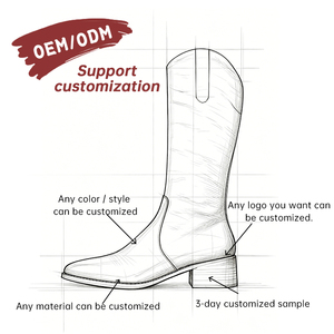 Bottes <span class=keywords><strong>Chelsea</strong></span> mi-mollet en cuir de vachette poli à la main, pointues, imperméables, style western, pour femme, bottes de chevalière rétro britanniques - Product Image 3