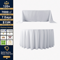 Nappe rectangulaire en polyester blanc à bords ourlés pour hôtels, banquets, traiteurs, événements, location, fournisseur en gros